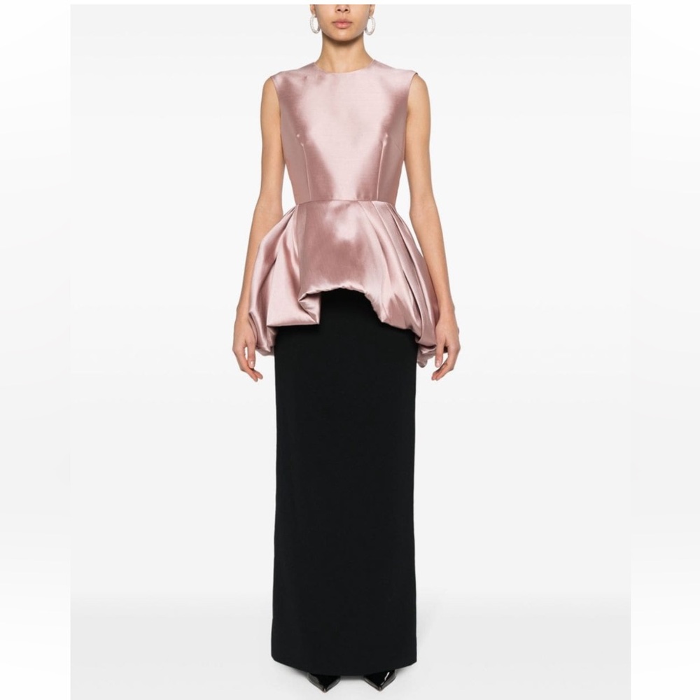 Solace London Emi Peplum Detail dress